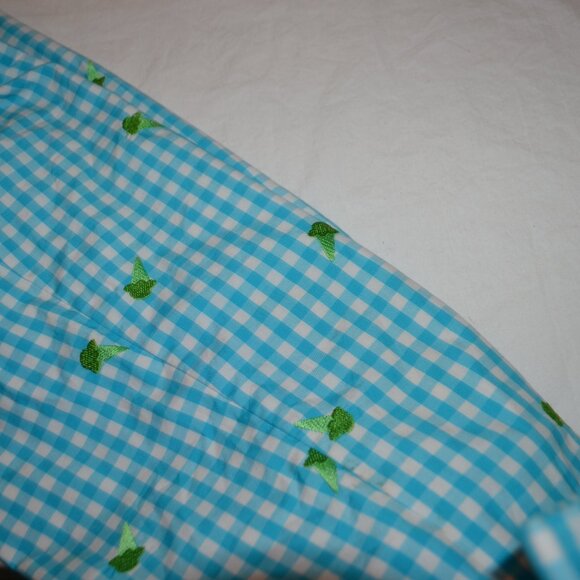 Lilly Pulitzer Blue Gingham Capris with Embroidered Lime Ice Cream Cones - Picture 5 of 5